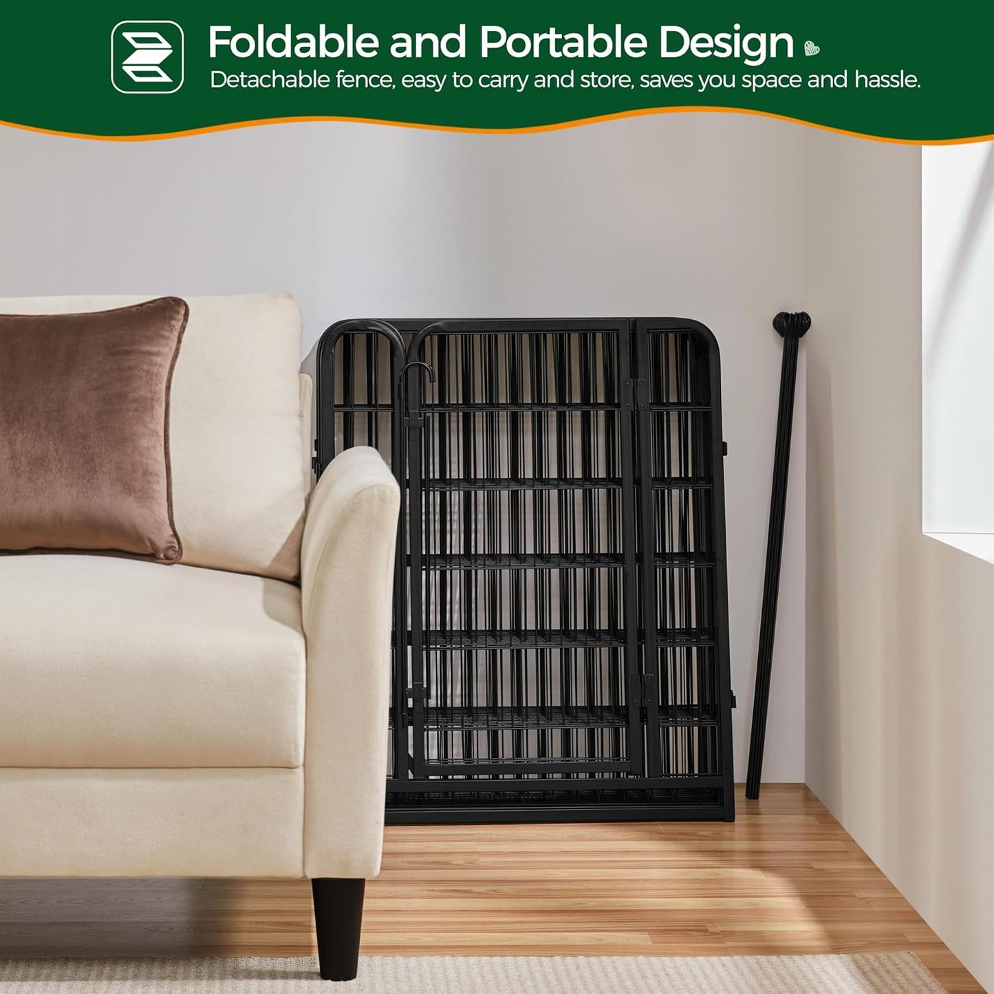 TuffFlex 32" Heavy-Duty Modular Pet Playpen (16 Panels)