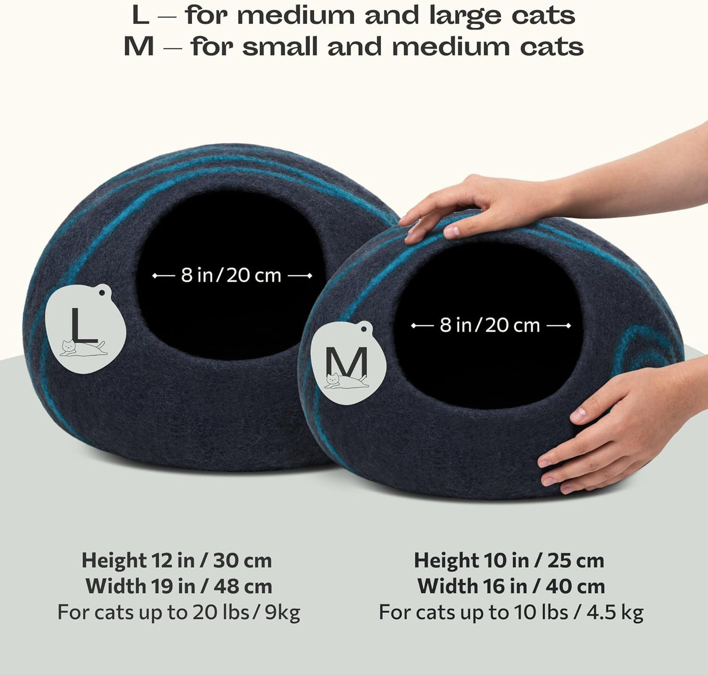 PurrNest Handmade Merino Wool Cat Cave