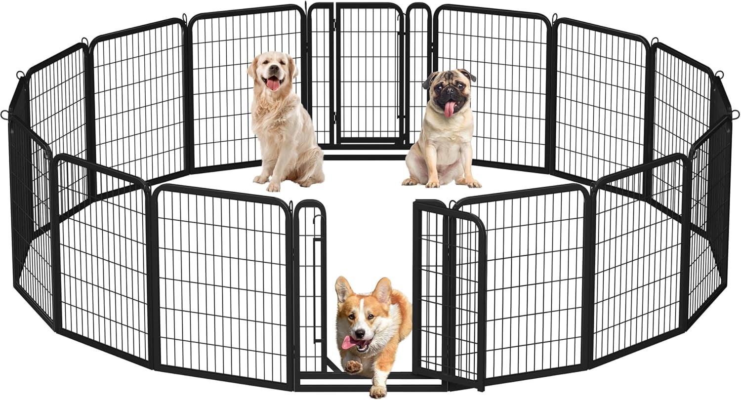 TuffFlex 32" Heavy-Duty Modular Pet Playpen (16 Panels)