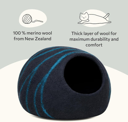 PurrNest Handmade Merino Wool Cat Cave
