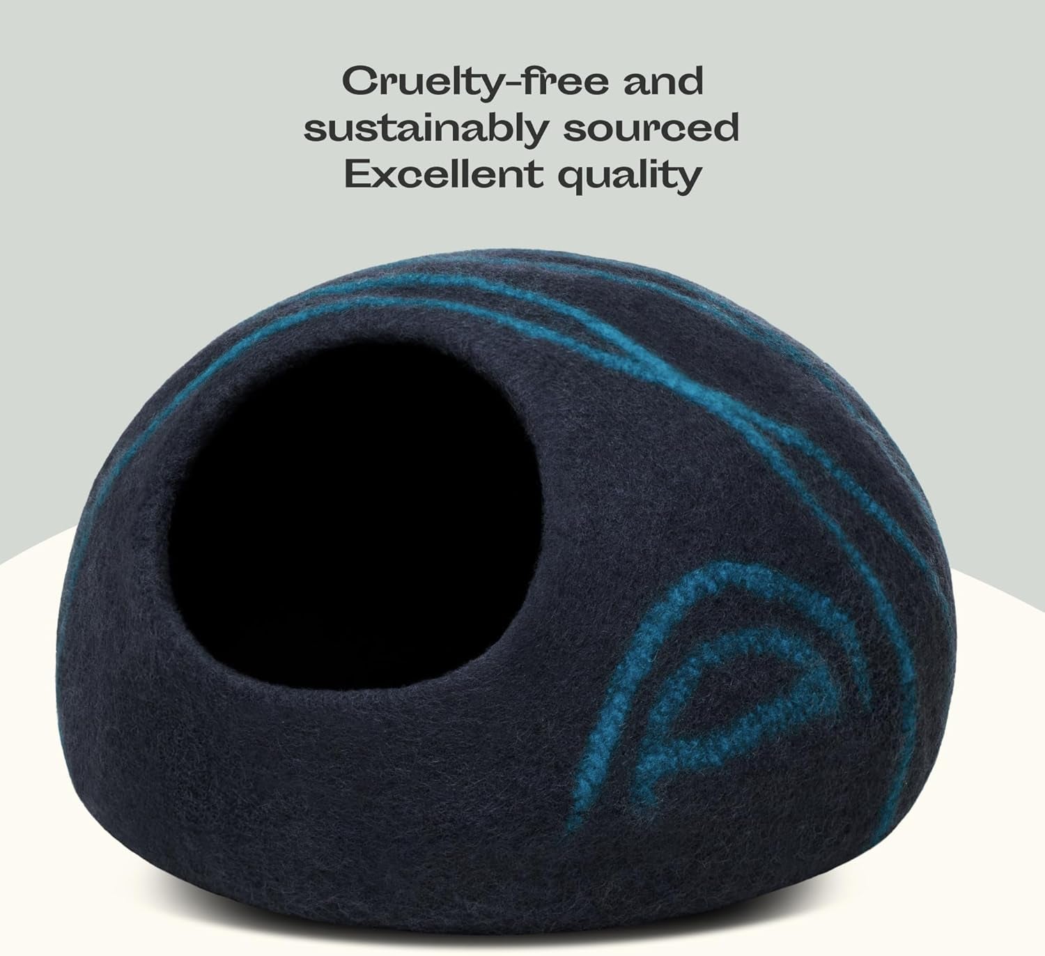 PurrNest Handmade Merino Wool Cat Cave