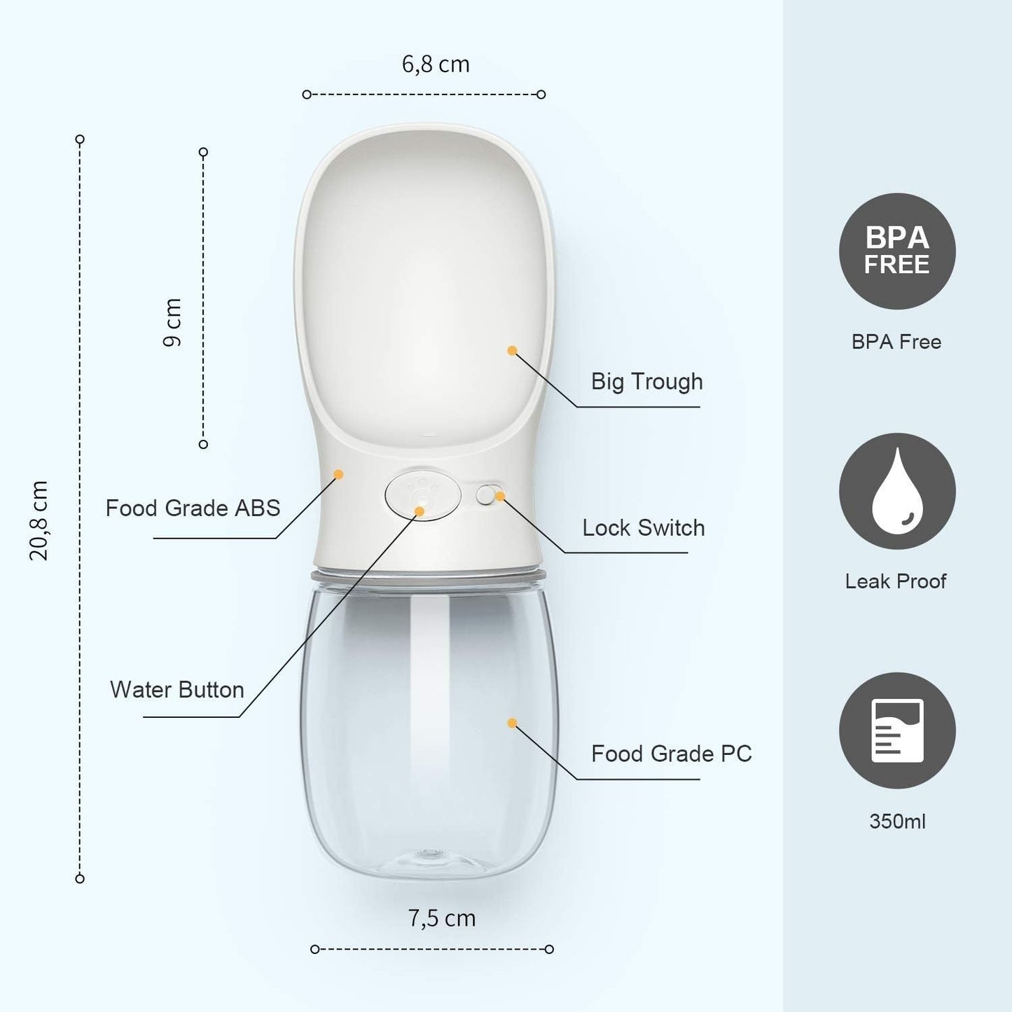 HydroGo™ Leak-Proof Portable Pet Water Bottle