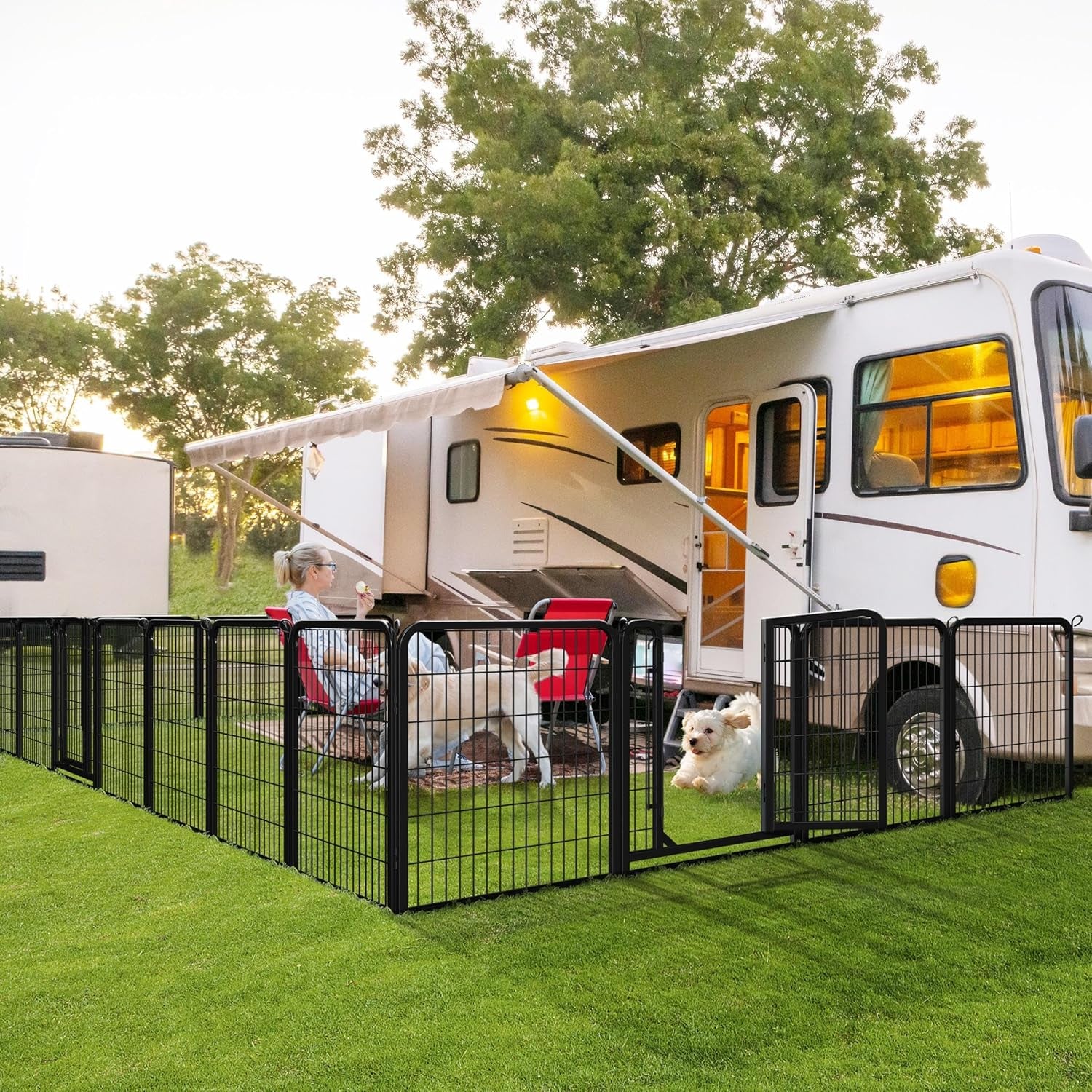TuffFlex 32" Heavy-Duty Modular Pet Playpen (16 Panels)