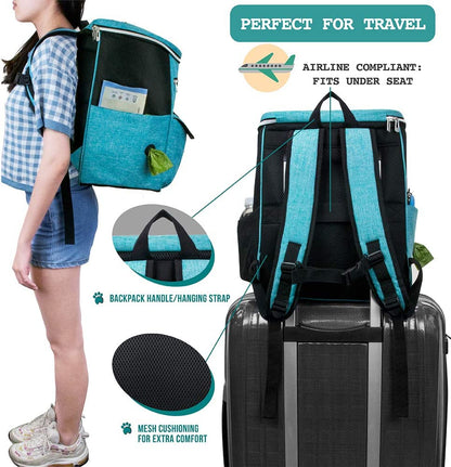 Voyager™ Airline Approved Pet Travel Backpack & Organizer