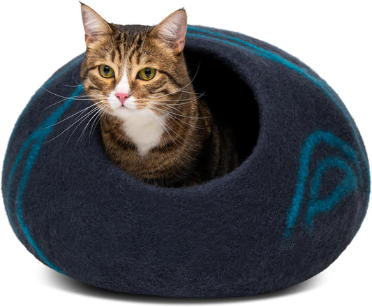 PurrNest Handmade Merino Wool Cat Cave
